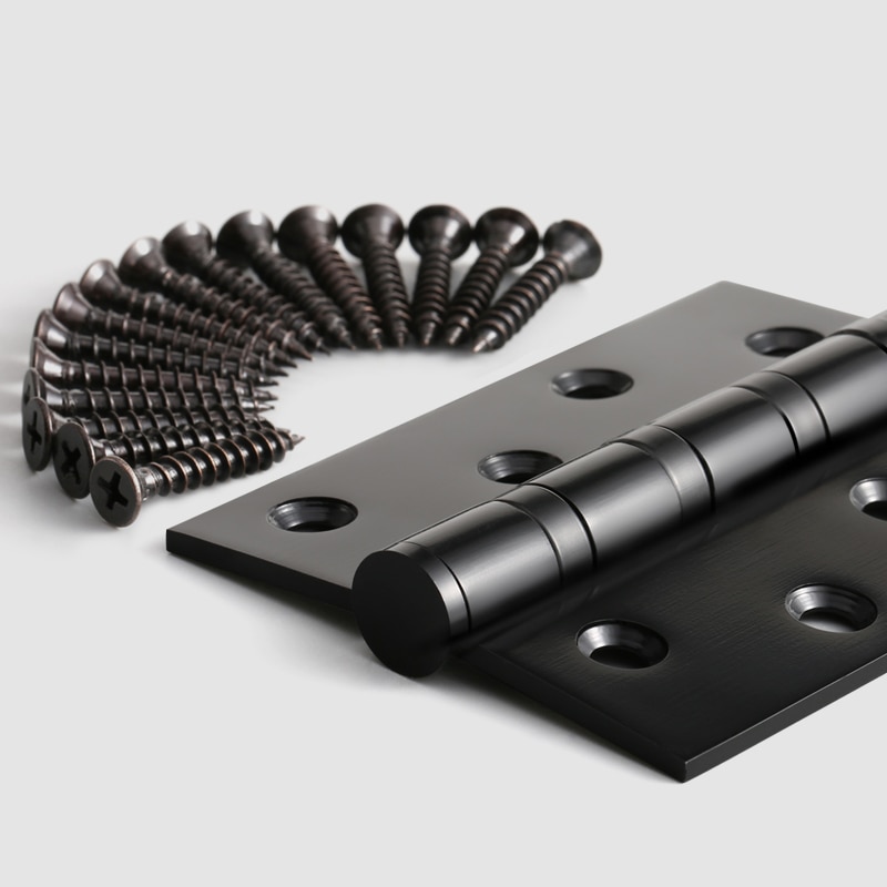 Un par/4 pulgadas/bisagra negra de acero inoxidable para puerta bisagras planas de rodamiento mudo de