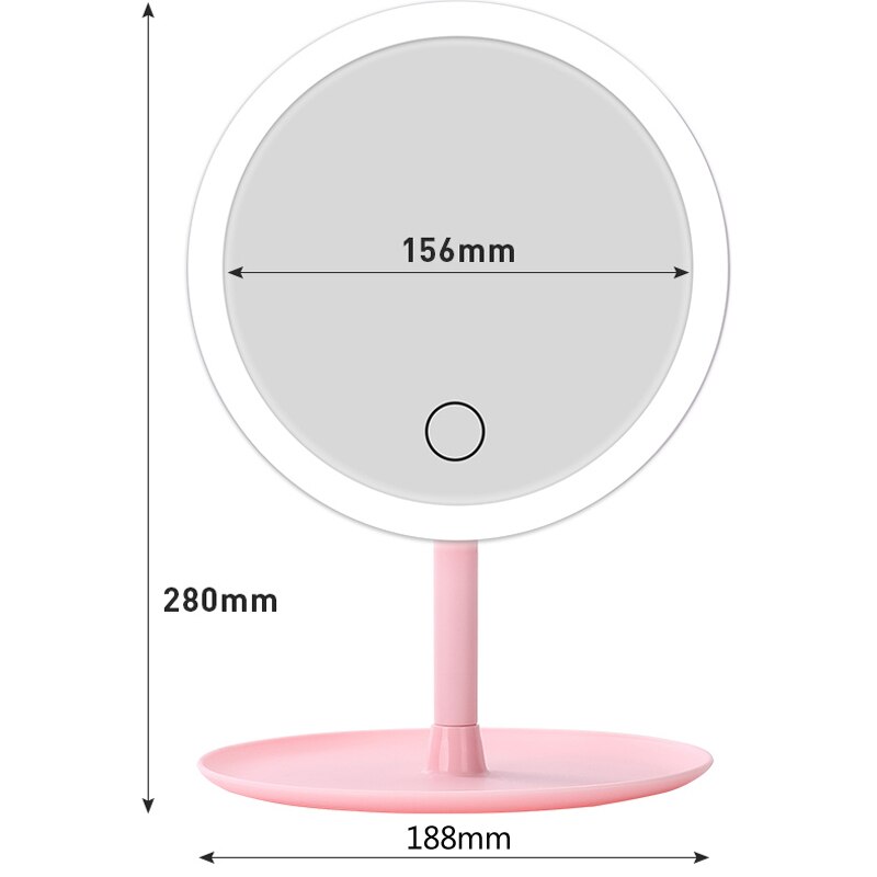 Led Mirror NL Makeup Mirror Touch Screen Vanity Mirror backlit Adjustable Mirrors Light Desk Cosmetic Light up