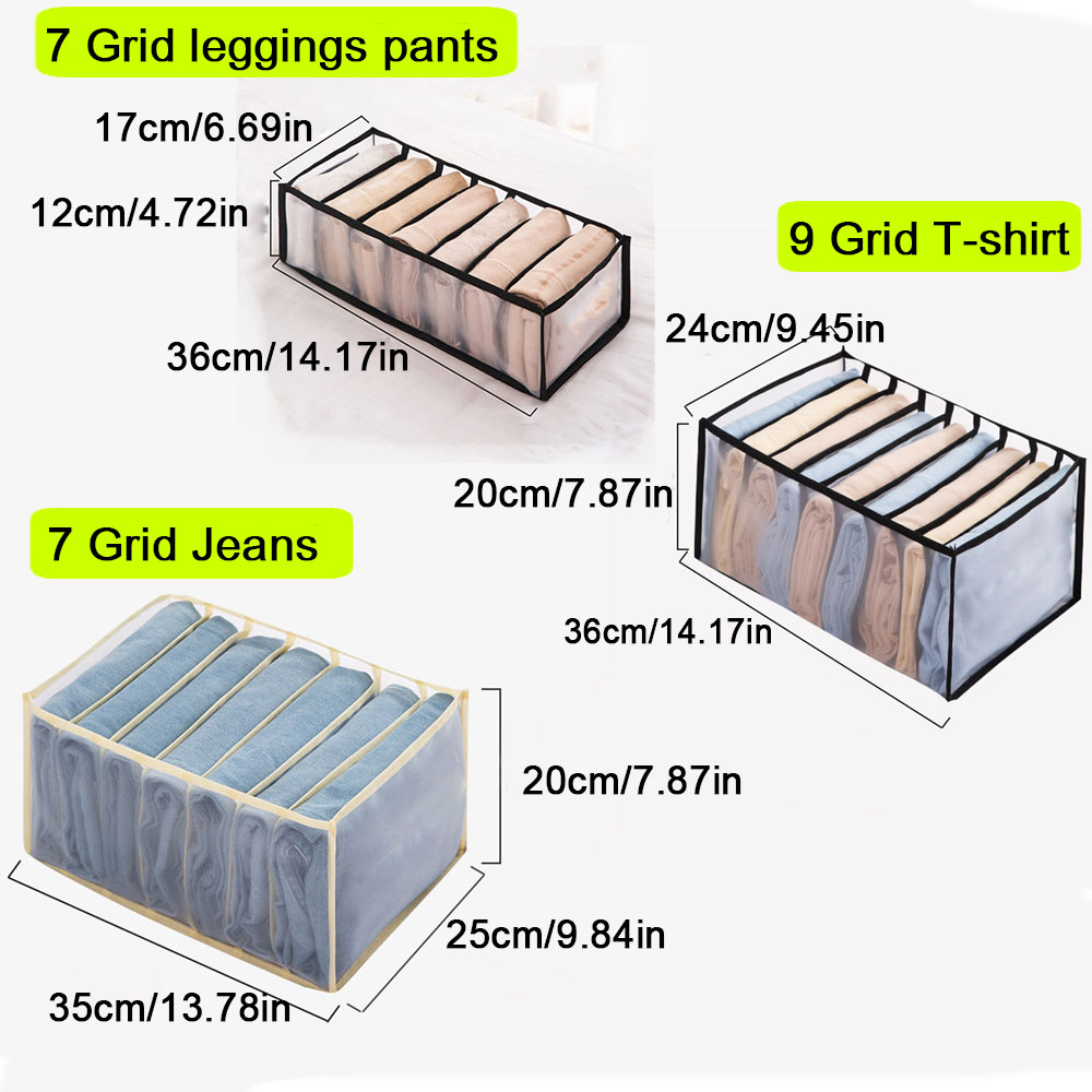 Kleidung Organizer Jeans Hosen Aufbewahrungsbox Kleiderschrank Schublade Organizer für Unterwäsche BH Krawatten T-Shirt Socken Organisationssystem