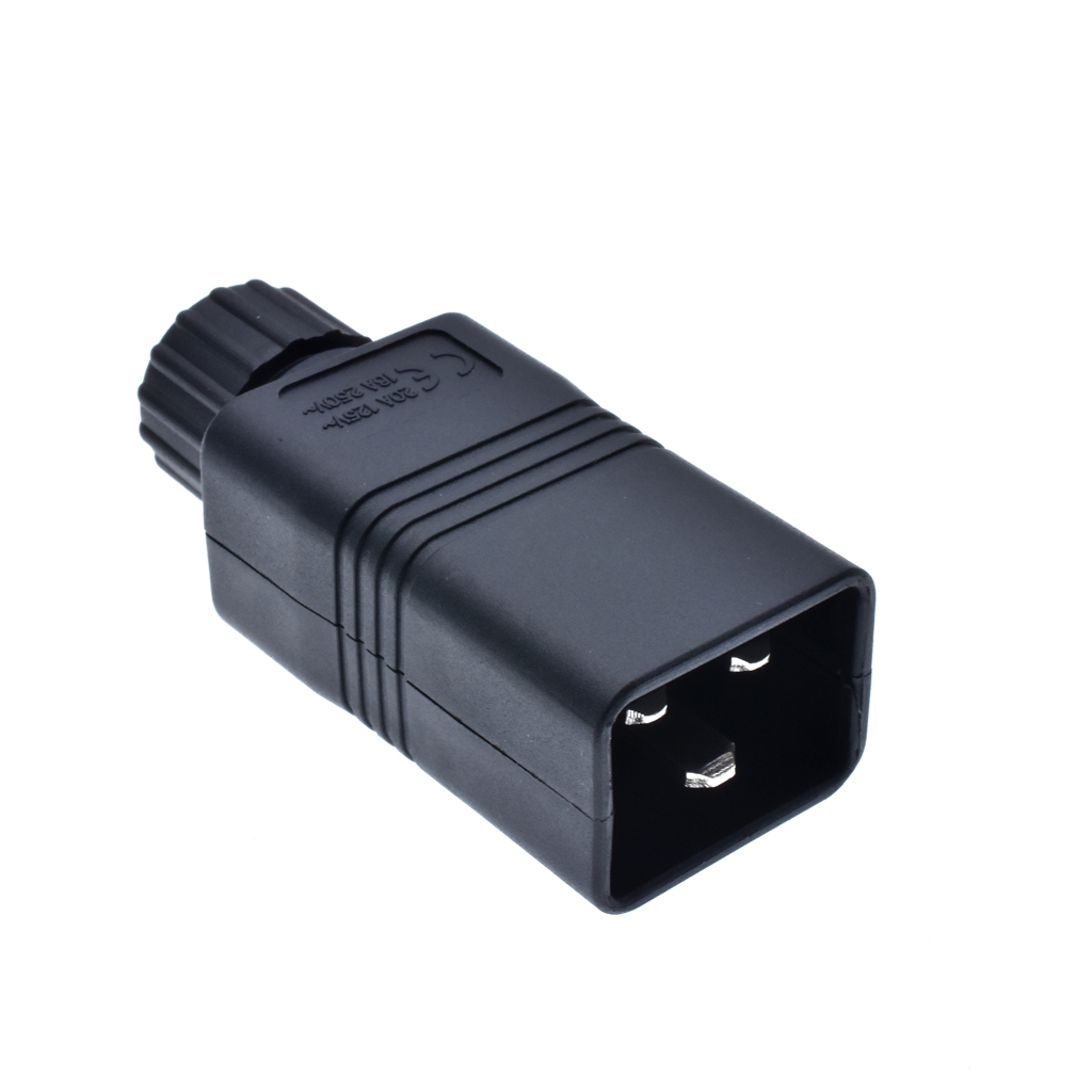 IEC 320 C20 16A 250 AC Plug C20 Male DIY Rewirable Plug C20 Screw Lock PDU APC UPS Computer server plug 4000W CE ROHS
