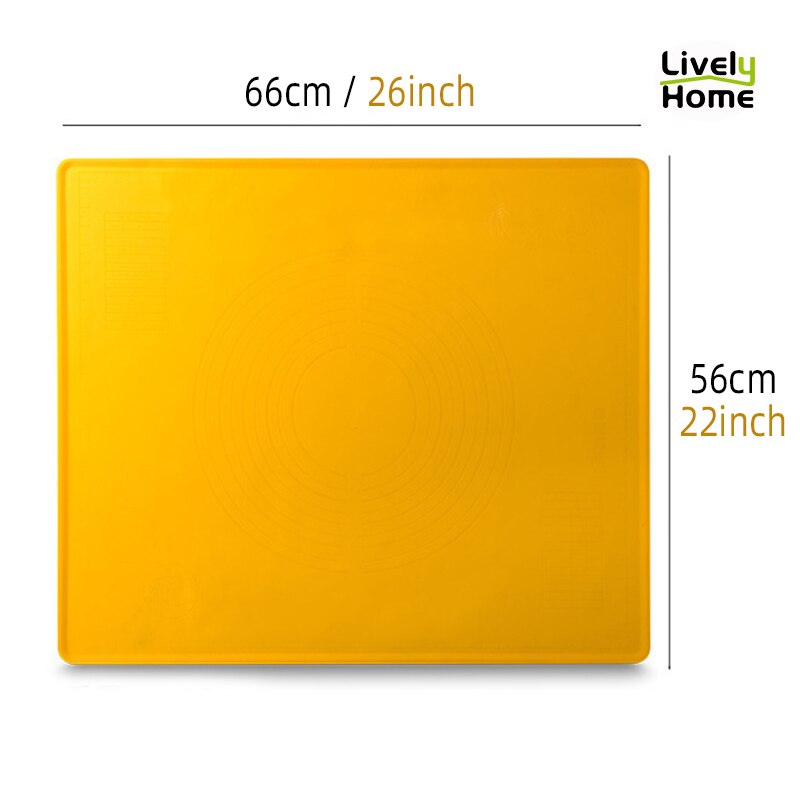 Large Kneading Silicone Mat Rolling Dough Pizza Dumplings Flour Silicon Baking Mat Pastry Pad Board Baking Kitchen Accessories: 56x66CM Mat