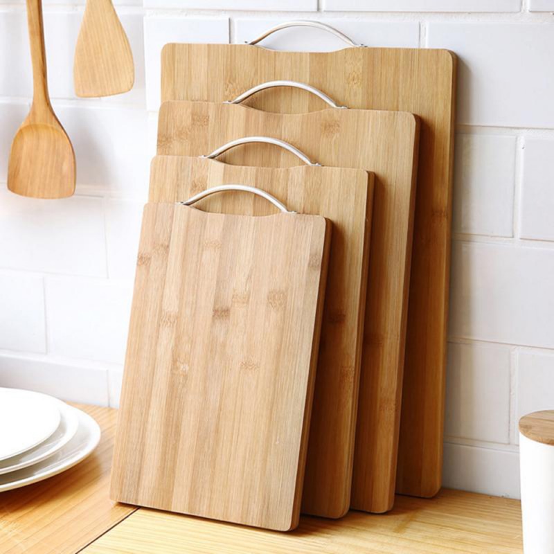 Houten Mes Snijplank Bamboe Rechthoek Hangable Snijplank Duurzaam Antislip Keuken Accessoires Snijplank