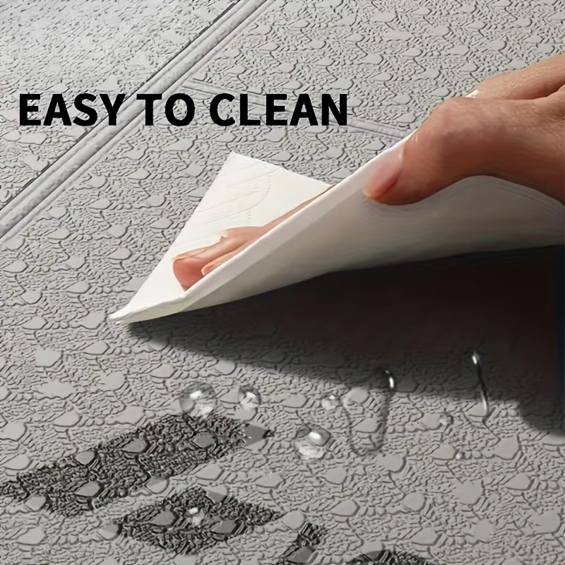 Sammenleggbar yogamatte, lydløs, miljøvennlig, sammenleggbar, reise, fitness, trening, dobbeltsidig, sklisikker, for pilates og gulvtrening, dans