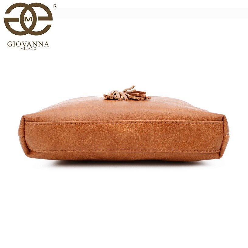 Bolsa feminina transversal, bolsa feminina transversal com alça ajustável pu e borlas liso design simples xx25