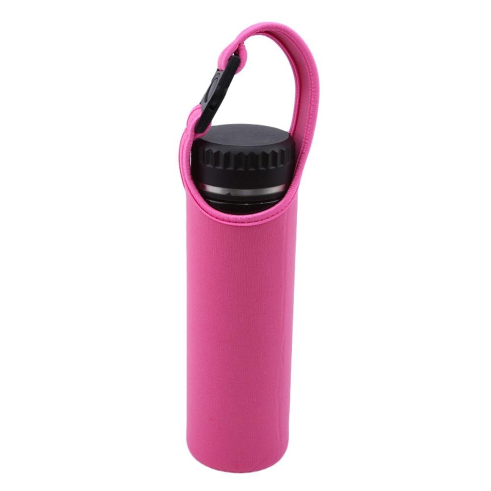 de bolsas térmicas de tela de 5 colores, funda para botellas de agua, portador de manga, bolsas de botellas de agua con aislamiento térmico, Flessenzakken: pink