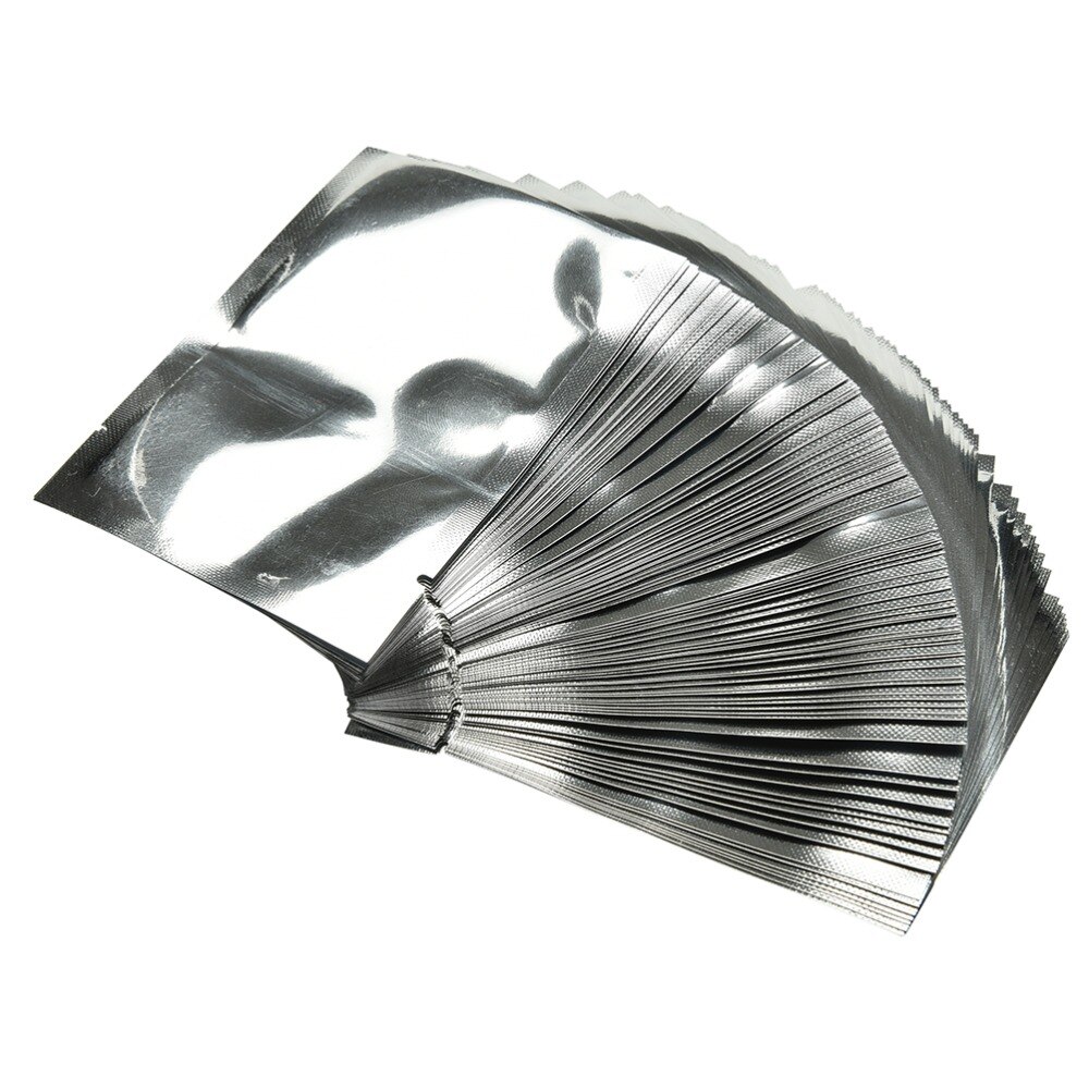 100 Stks/partij Mylar Zak Vacuüm Zakken Zilver Aluminiumfolie Zak Zakje Voor Voedsel Opslag Aluminium Vlakke Zakken 3 Maten