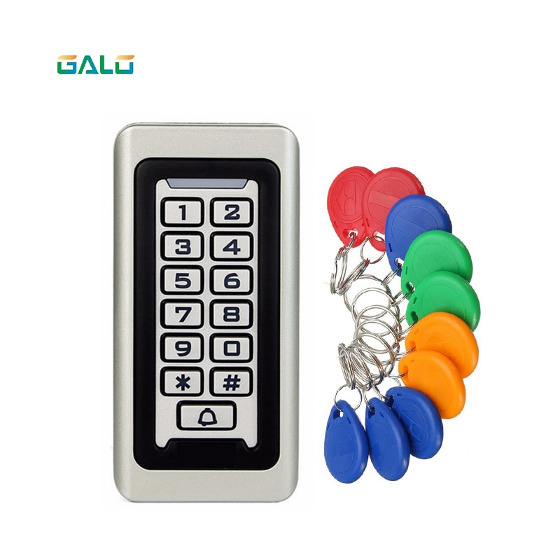 Standalone Access Controller with 10pcs EM keychains RFID Access Control Keypad digital panel Card Reader For Door Lock System