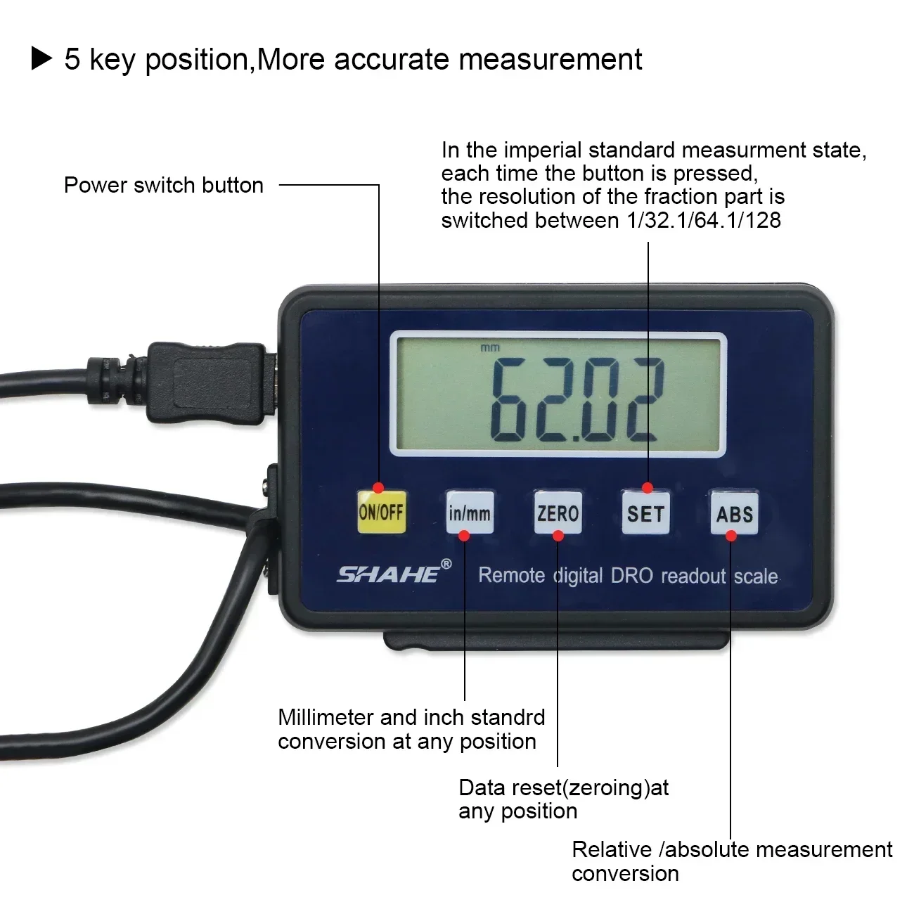 Digital Linear Scale With Remote Display With LCD Display Digital Readout Dro For Milling Lathe Machines Measuring Tool