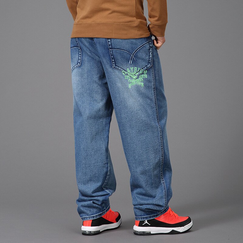 Mannen Hip Hop Wijde Pijpen Baggy Jeans Broek Voor Mannen Streetwear Jeans Bell Bottoms Harajuku Plus Size Losse Rechte denim Broek