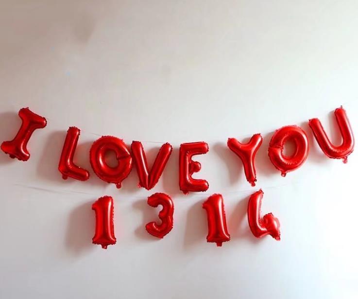 Glücklich Geburtstag Luftballons Folie Brief Ballon Geburtstag Party Dekorationen Kinder Erwachsene Geburtstag Luftballons Alphabet Ballons set: red1