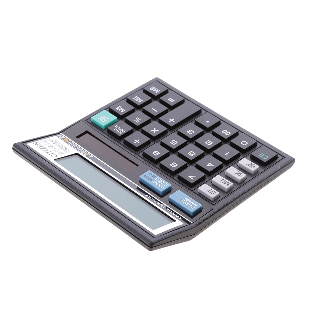 Electronic Desktop Calculator with Check and Correct 12-Digit LCD for Office