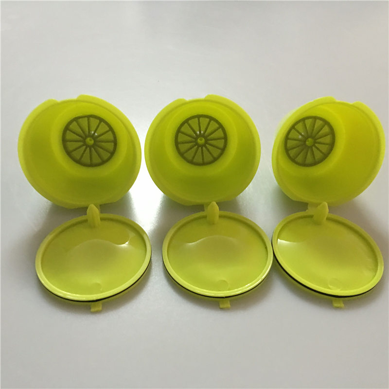 3 unids/lote cápsula de café Dolce Gusto reutilizable verde, cápsulas de cestas de filtro de café Dolce Gusto compatibles recargables de plástico