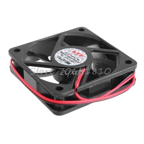 DC 12V 2-Pin 60x60x15mm PC Computer CPU System Sleeve-Bearing Cooling Fan 6015 Whosale