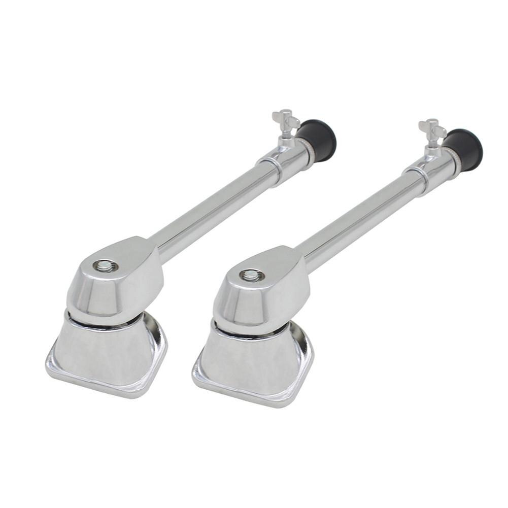 Pied de tambour en acier argenté, 2 pièces/paquet, pour percussions, percussions, accessoires