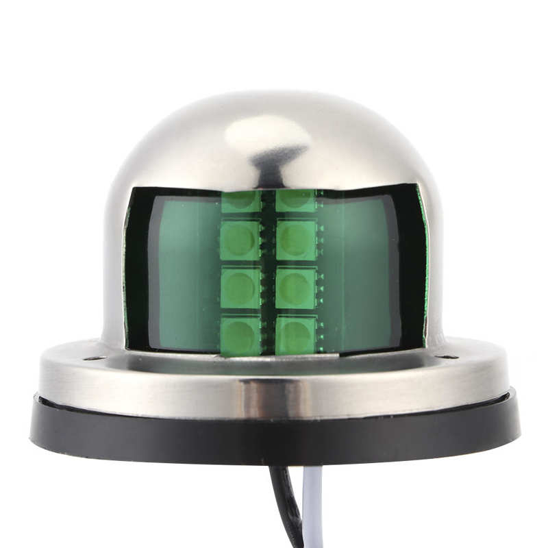 2pcs 12V Red Green LED Navigation Lights Stainless Steel Sailing Lamp for Marine Boat Yacht Navigation Lamp