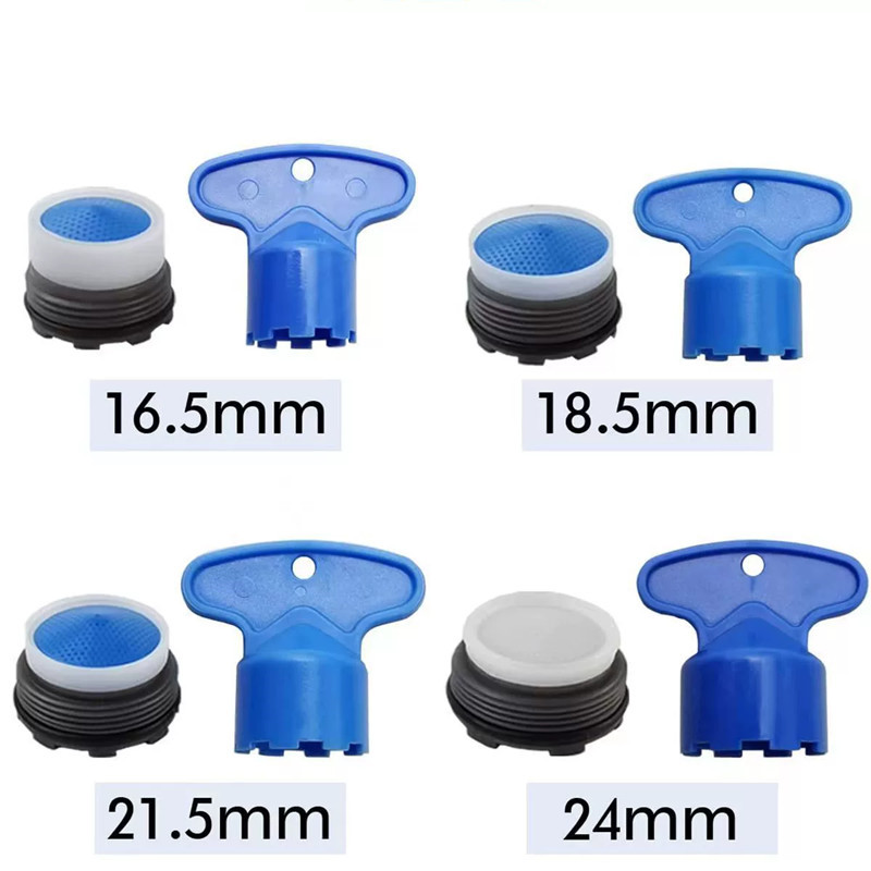 16.5/24mm arejadores de torneira com chave de remoção, peça economizadora de água para torneira, filtro borbulhador embutido, acessório para pia de cozinha