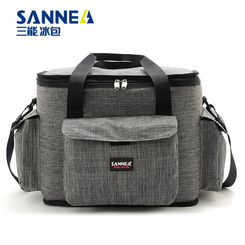 23L Isolierte Mittagessen Tasche Mit Reißverschluss Kühler Taschen draussen Camping Picknick Kasten Tote Tragbare Lebensmittel Lagerung Für Reise
