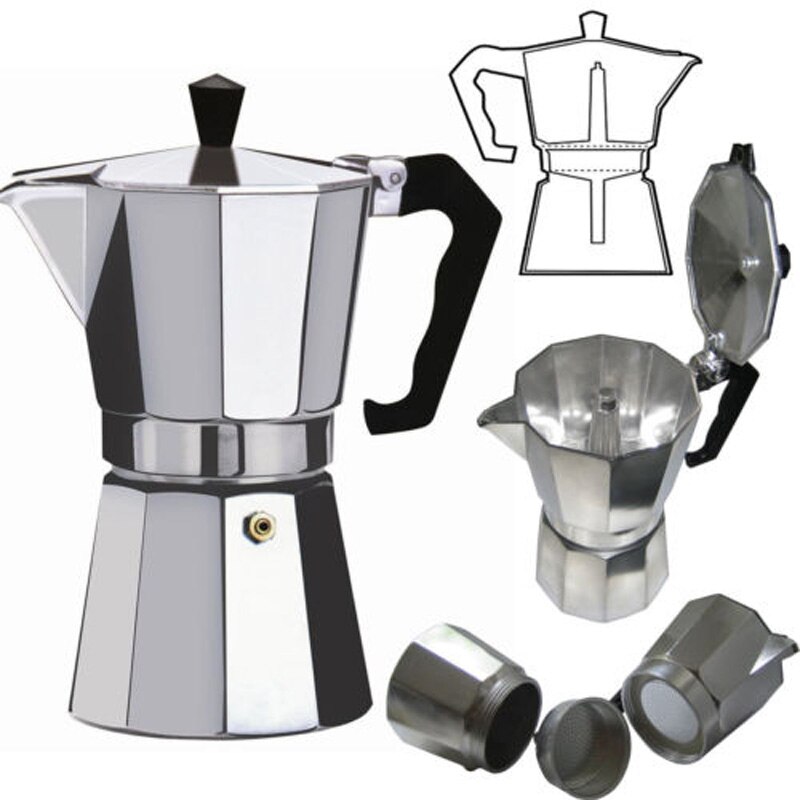 Kaffebryggare mocka kaffekanna moka filter italiensk espresso kaffebryggare perkolatorverktyg perkolatorkanna