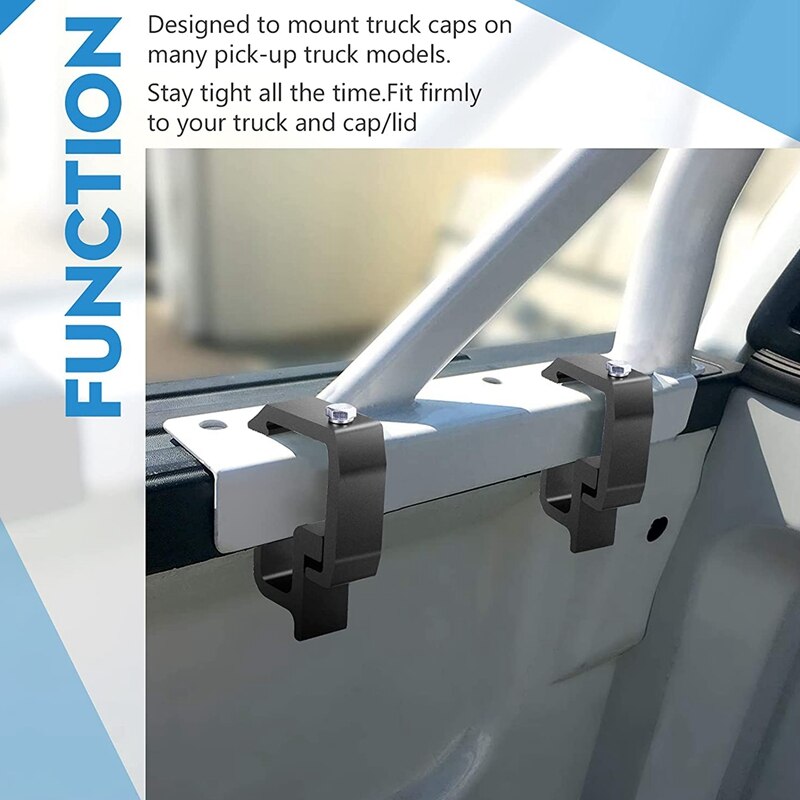 4 Pack Truck Topper Clamps Mounting Clamps Truck Cap Clamps, Truck Bed Clamps and Canopy Clamps
