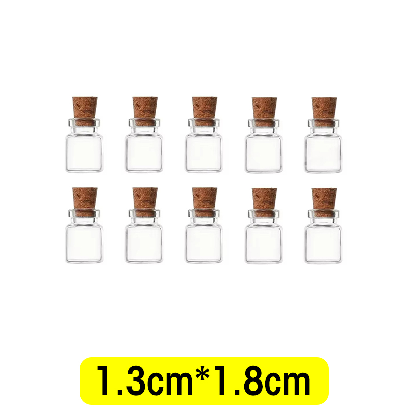 Botellas de vidrio pequeñas con corcho, Mini viales de vidrio, botellas de deseos vacías transparentes, recuerdos de decoración del hogar para de boda y cumpleaños