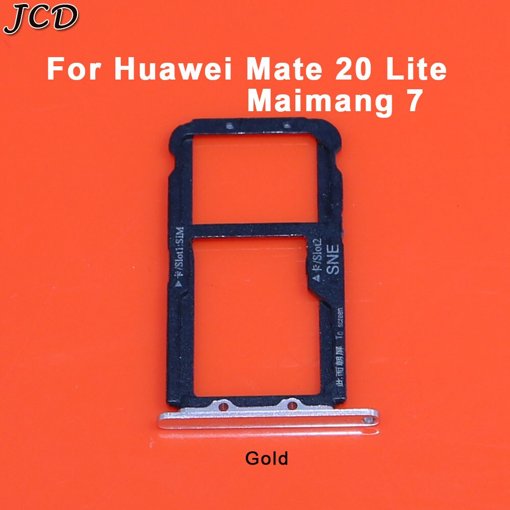 JCD Für huawei Kamerad20 Kamerad 20 lite Maimang 7 Mikro Sim Karte Halfter Slot Tablett Ersatz Adapter Gold schwarz blau: Mate 20 Lite-gold