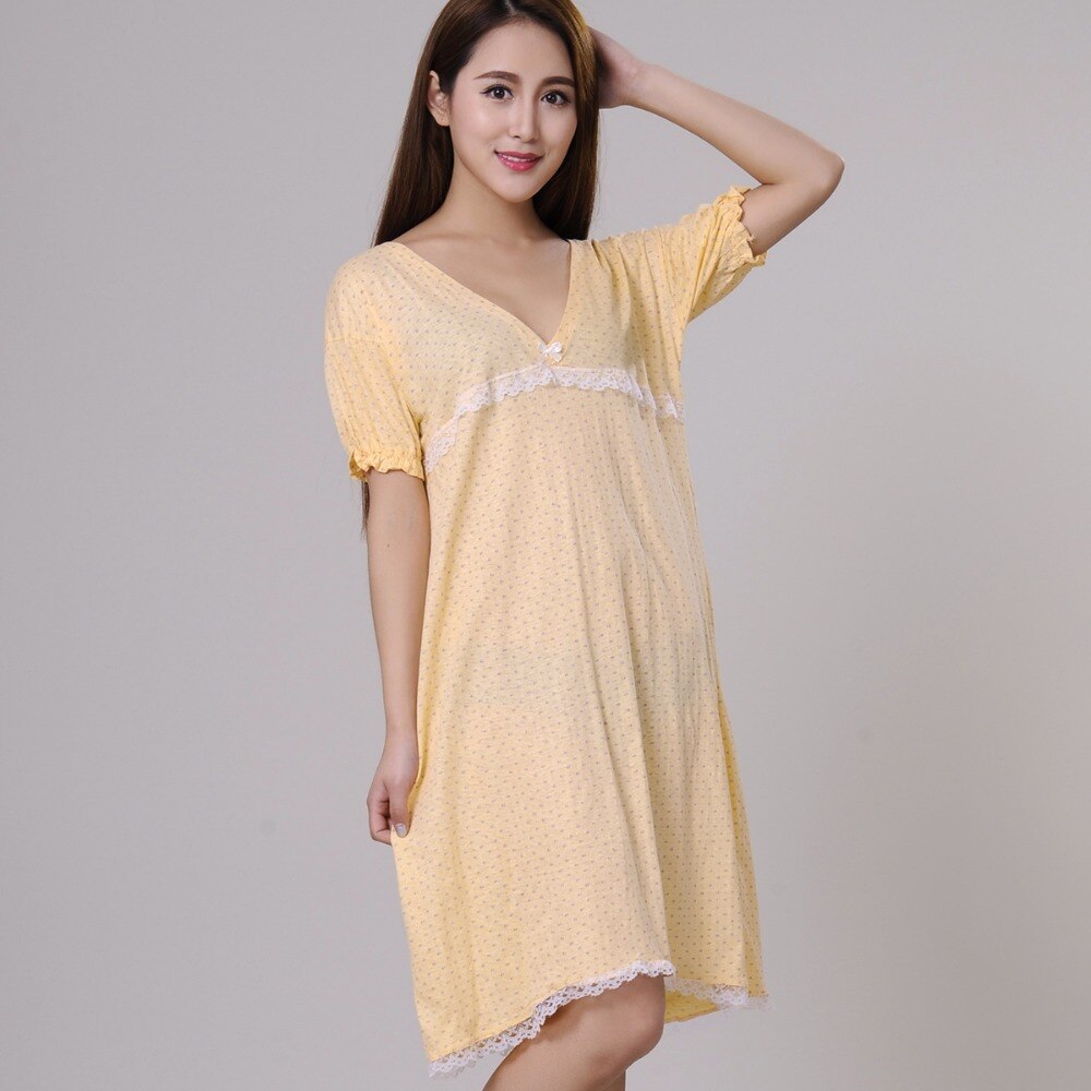 100 cotton 2024 summer nightgown