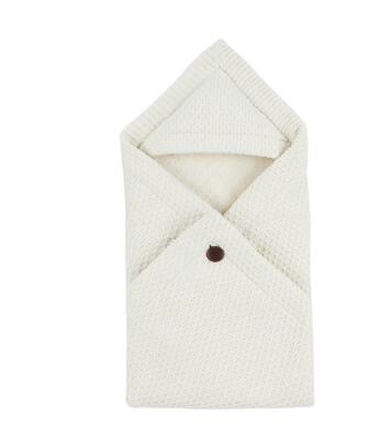 Baby soveposer vinter varm spædbarn fleece svøb tæpper 0-6m nyfødte klapvogn sengetøj indhyller børn sovesæk: 82 w 506 hvid