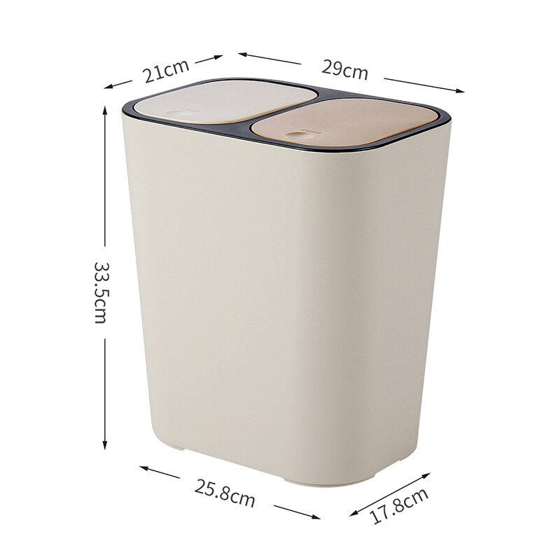 Cubo de basura reciclaje 3x15Lt ROCKY