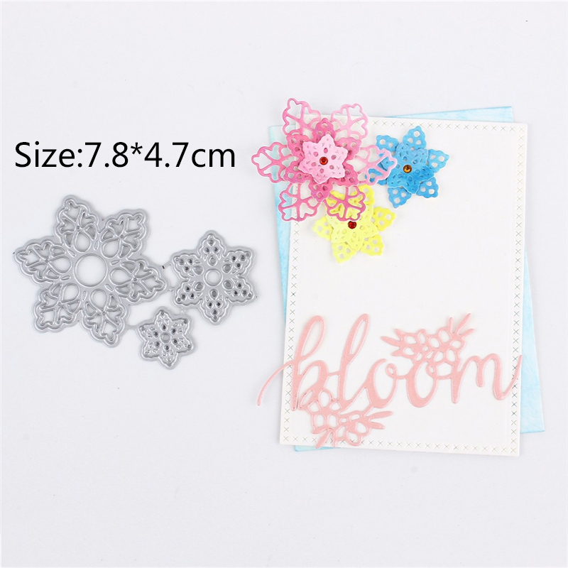 5 Stück Blumen-Metall-Stanzschablonen – Für Scrapbooking, Karten, DIY-Deko