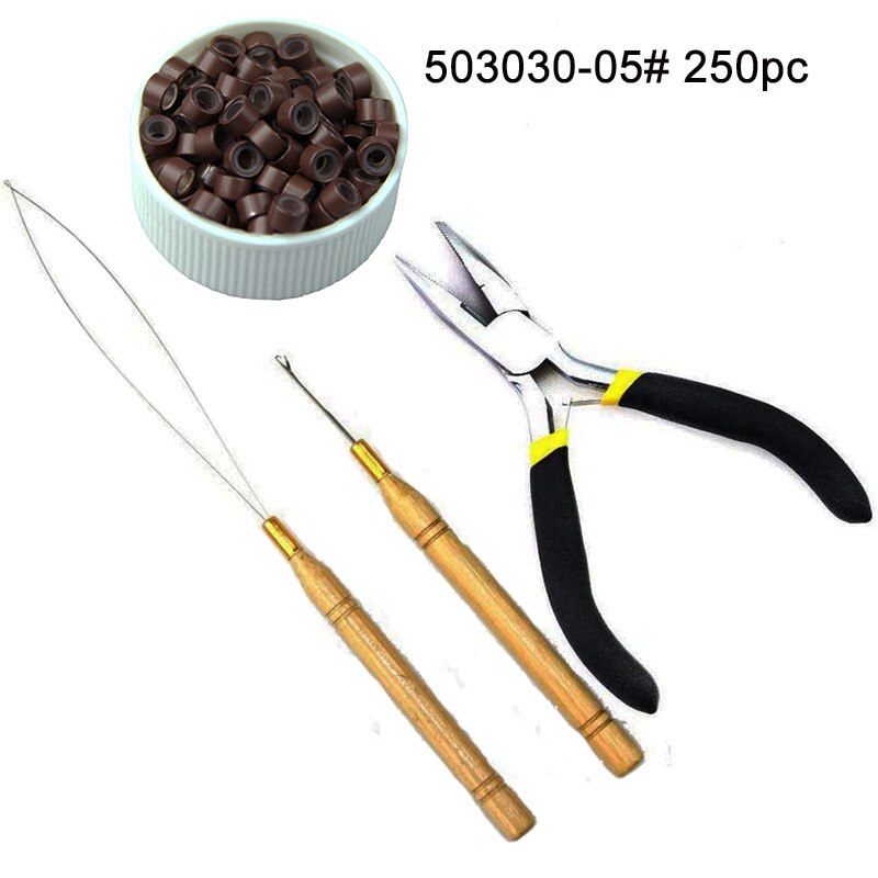 Hair Extension Tang Nano Ring Micro Kralen Haarverlenging Gereedschap Haar Tang Haaraccessoires Gereedschap Salicates Vlechten Accessoires: 05 kit