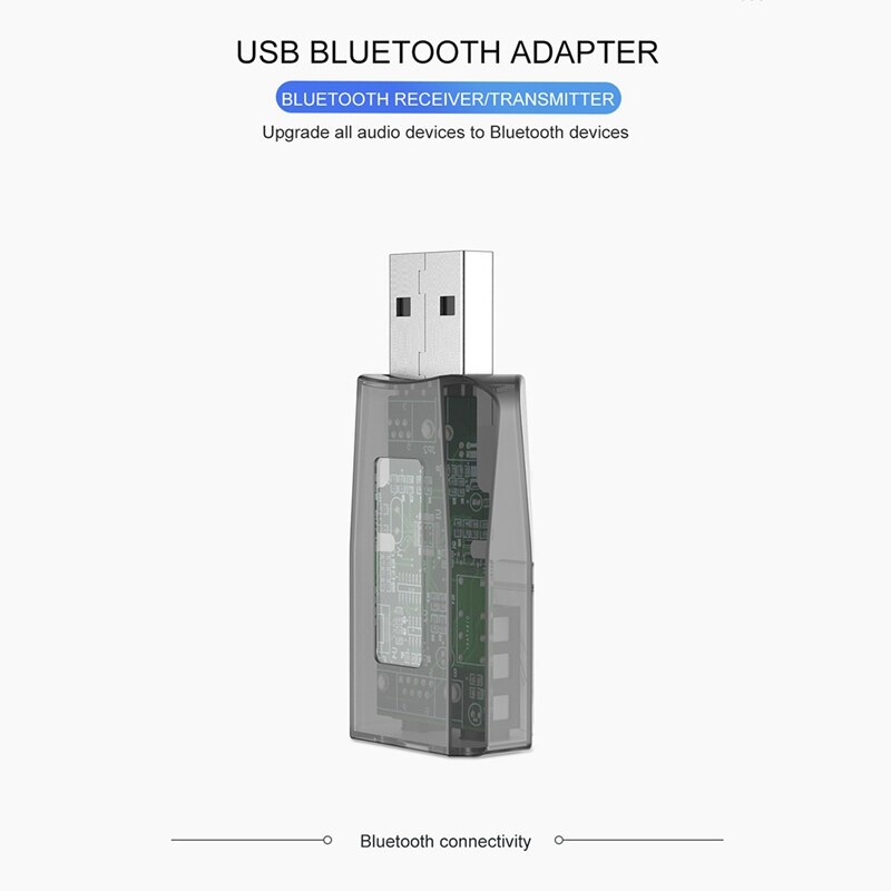Usb bluetooth-ontvanger, bluetooth-adapter, bluetooth-zender voor luidsprekers, eindversterkers, subwoofers, computerluidsprekers