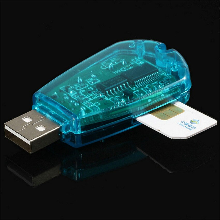 1 Set SIM Card Reader CD Dish Kit USB2.0 Computer Backup Card Readers, Cell Phone Number Copy Backup MSM Card Reader Accessories