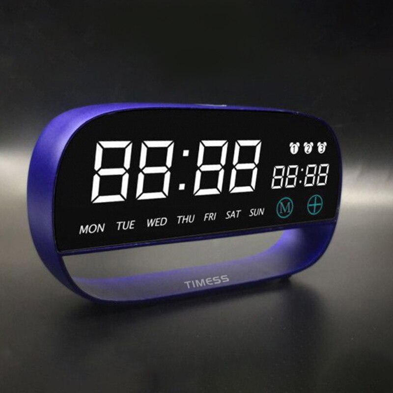 TIMESS Alarm Clock Digital Electronic Clock Touch Sensing With Backlight Snooze Function LED Clock