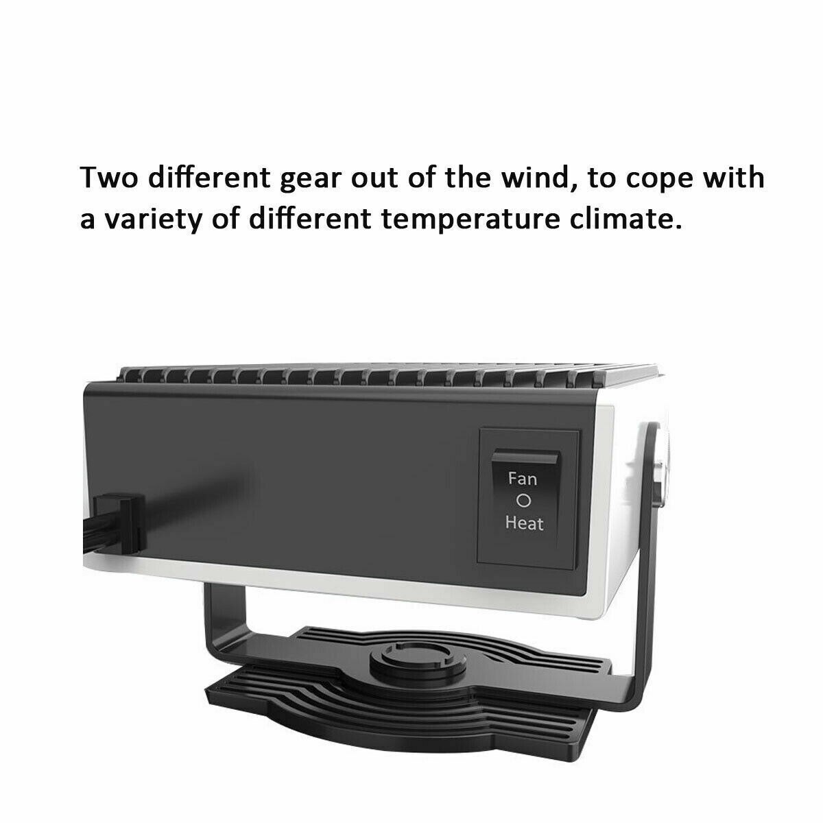 12V 150W Portable Electric Car Heater DC Heating Fan Defogger Camper Van Defroster Demister