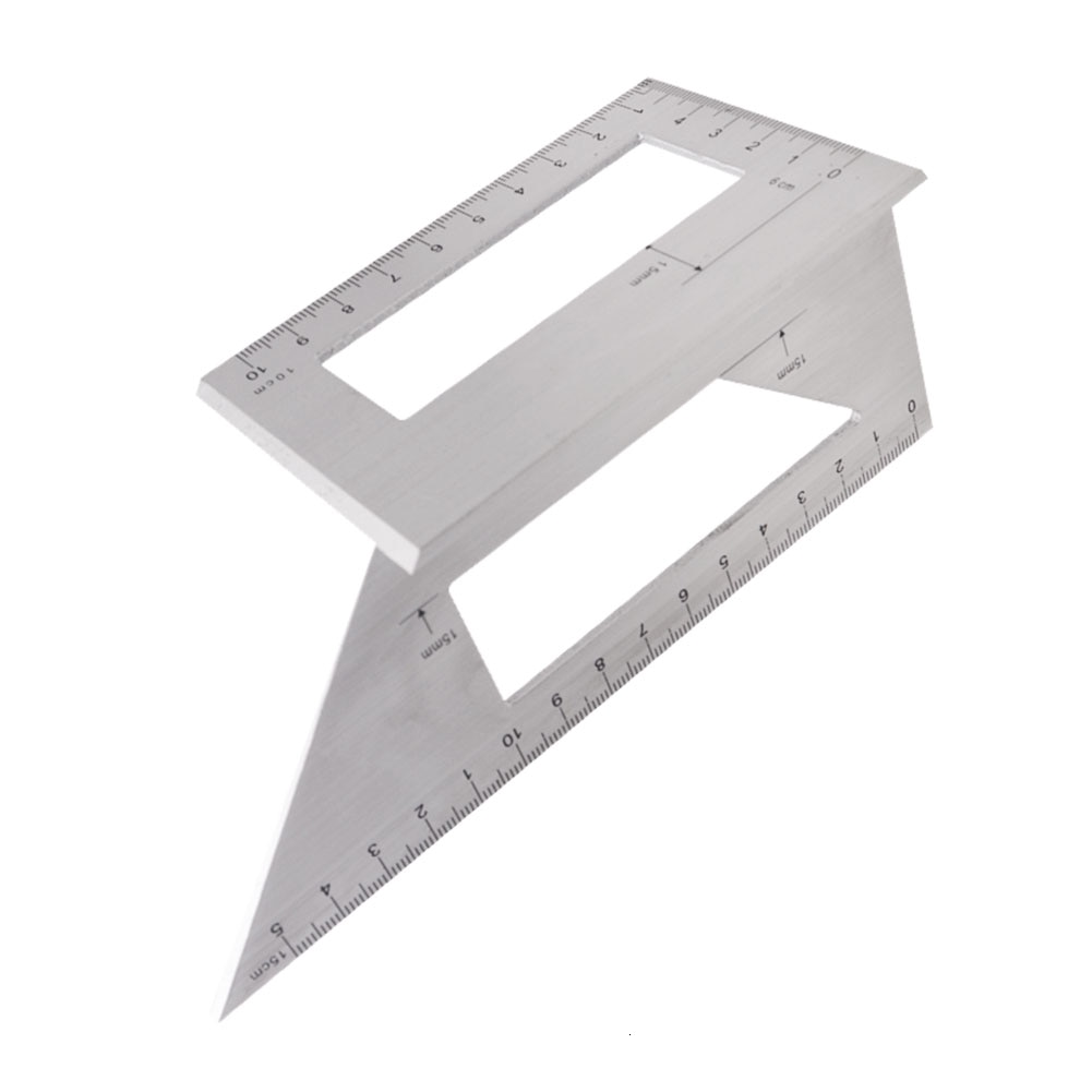 Aluminum Alloy Woodworking Multifunctional Square 45 Degree 90 Degree Gauge Angle Protractor Over Ruler Protractor For Carpenter
