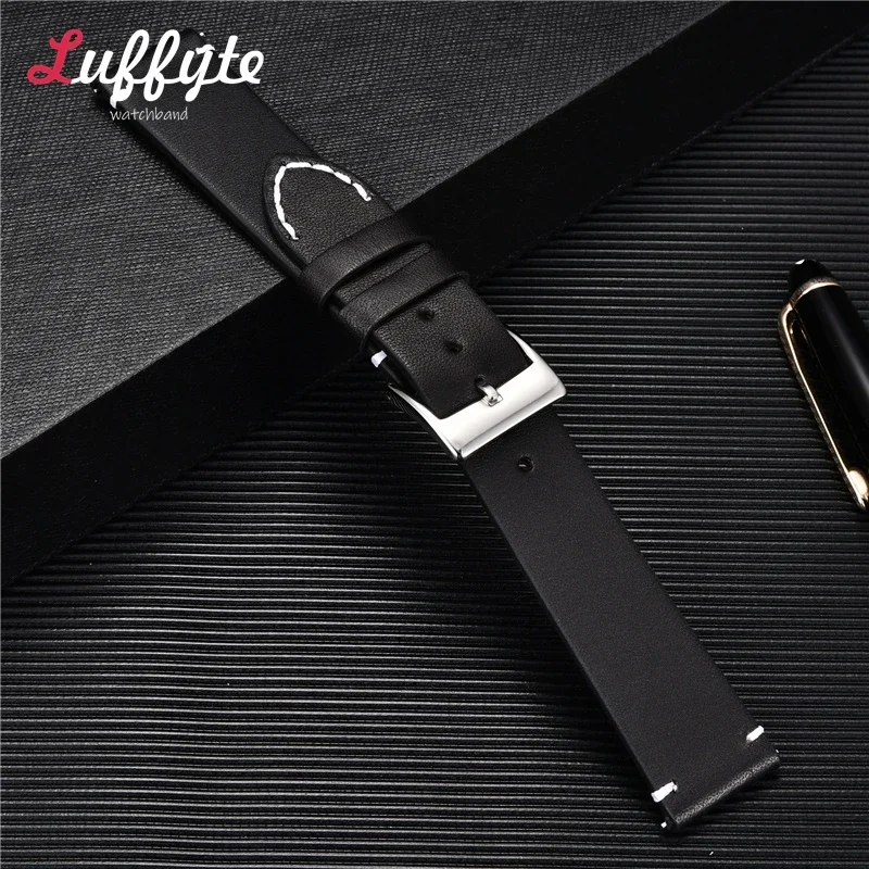 Vintage Horlogebandje 16Mm 18Mm 20Mm 22Mm 24Mm Snelkoppeling Koeienhuid Horlogeband Universeel Horlogeband Accessoires Armband