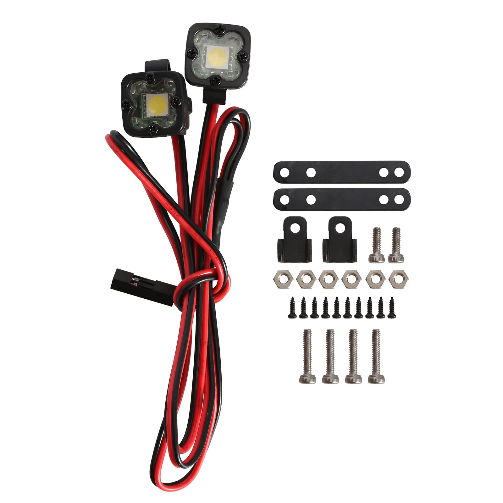 INJORA RC Car Bright LED Lights Headlight Spotlight for 1/10 RC Crawler Axial Traxxas TRX4 TRX6 SCX10 90046 Wraith Redcat Gen8