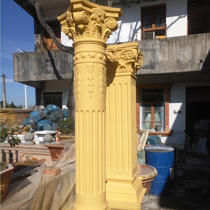 30cm (11.8in, Internal Diameter)ABS Multi Pattern Durable Round Concrete Roman Pillar TOPMold with Beak, Leaves &Plain Embossing