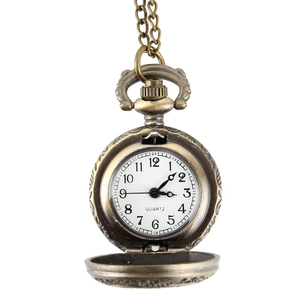 Reloj de bolsillo Vintage , reloj de aleación con número romano, pantalla de doble hora, collar, cadena, relojes, de cumpleaños LL @ 17