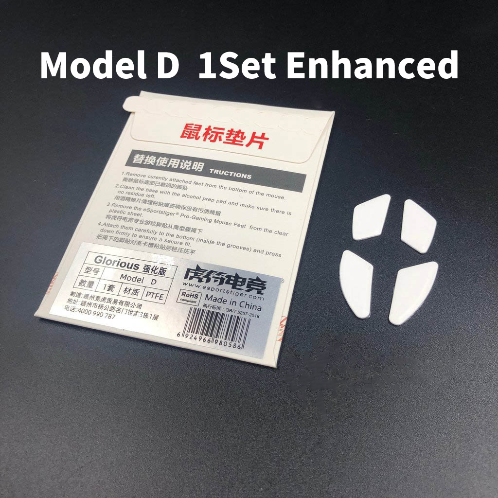 Esportstiger Mouse Skates Feet For Glorious Model O O- D White Mouse Glides Curve Edge ICE Version: Model D Enhanced