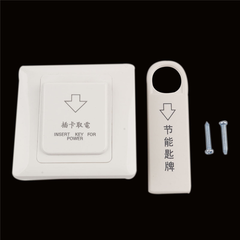 Tarjeta de Hotel magnética INTERRUPTOR ELÉCTRICO, 86x86mm, 220V/25A, botón de inserción, toma de control de energía eléctrica,
