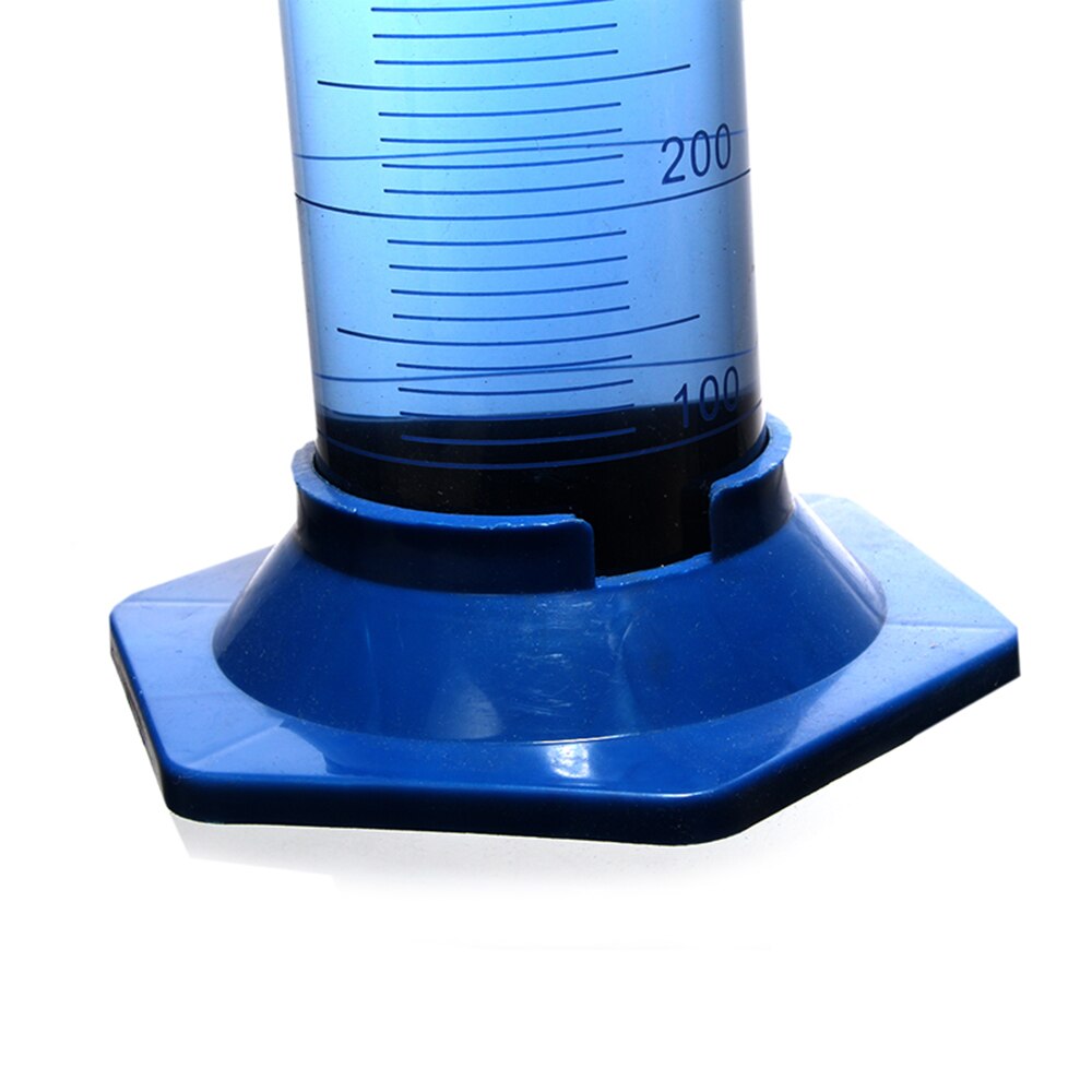 250mL Measuring Cylinder with Spout and Graduation with Plastic Heagon Base Laboratory Chemistry Equipment