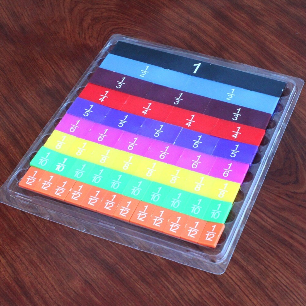Elementary School Mathematics Fraction Block Fractional Problem Addition and Subtraction Math Toys Mathematical Demo Props