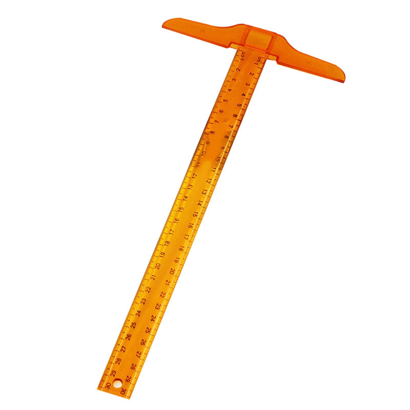 30cm/12" Plastic T-Square Metric Ruler cm/inch Double Side Scale T Shaped Ruler Measuring Tool DU55: Double Centimeter B