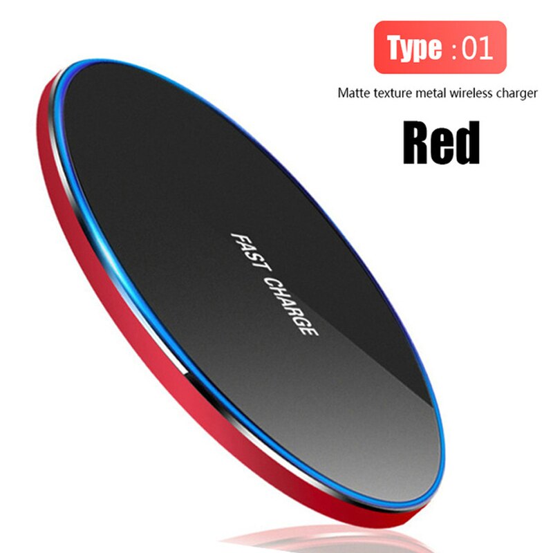 20W Fast QI Charger Wireless For IPhone 8 Plus X XR XS 11Pro Max Fast Wireless Charger Charging Pad For Samsung S12 Plus: 20w red
