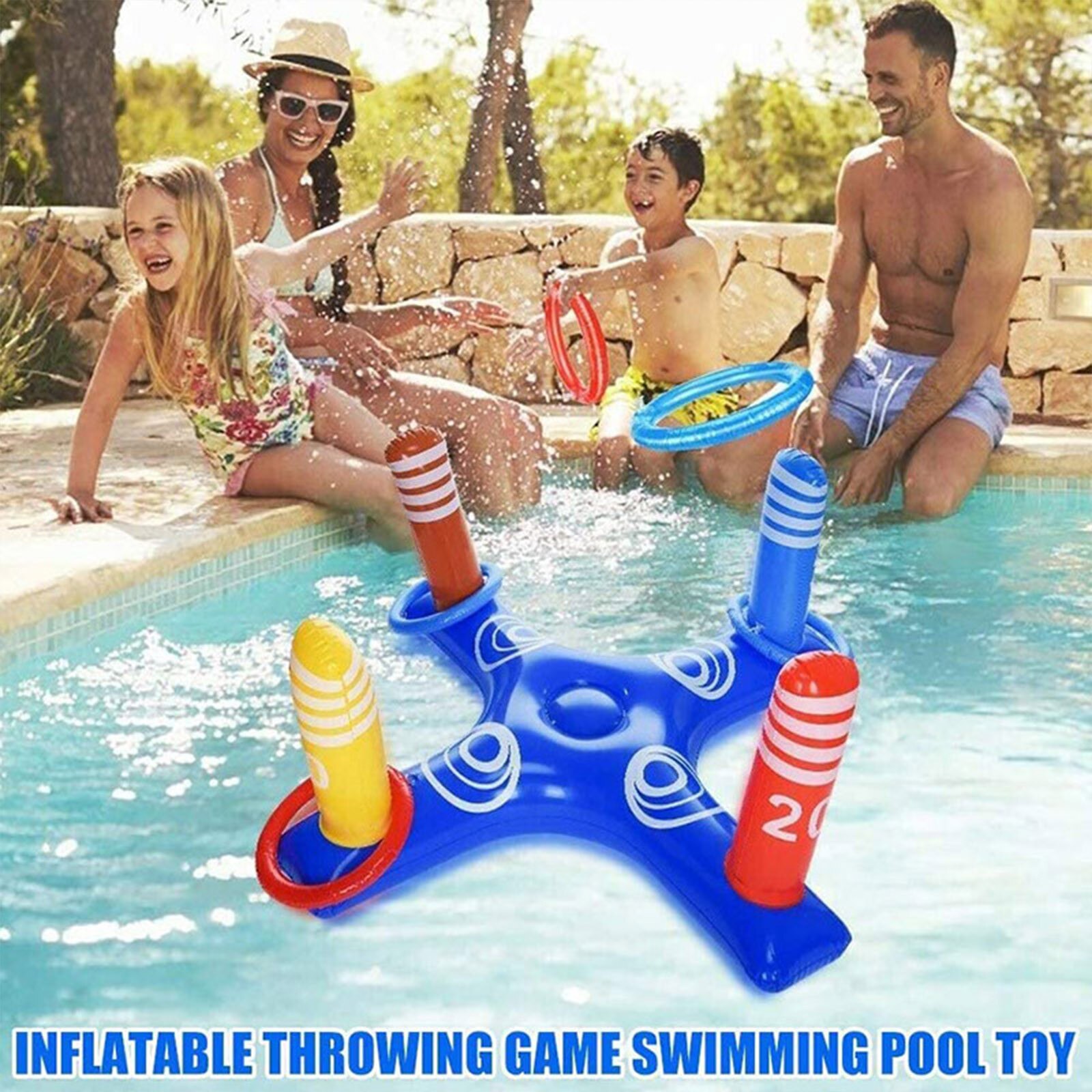 Opblaasbare Ring Gooien Beentje Opblaasbare Ring Toss Pool Game Toy Kids Outdoor Zwembad Beach Fun Zomer Water Speelgoed Бассейн