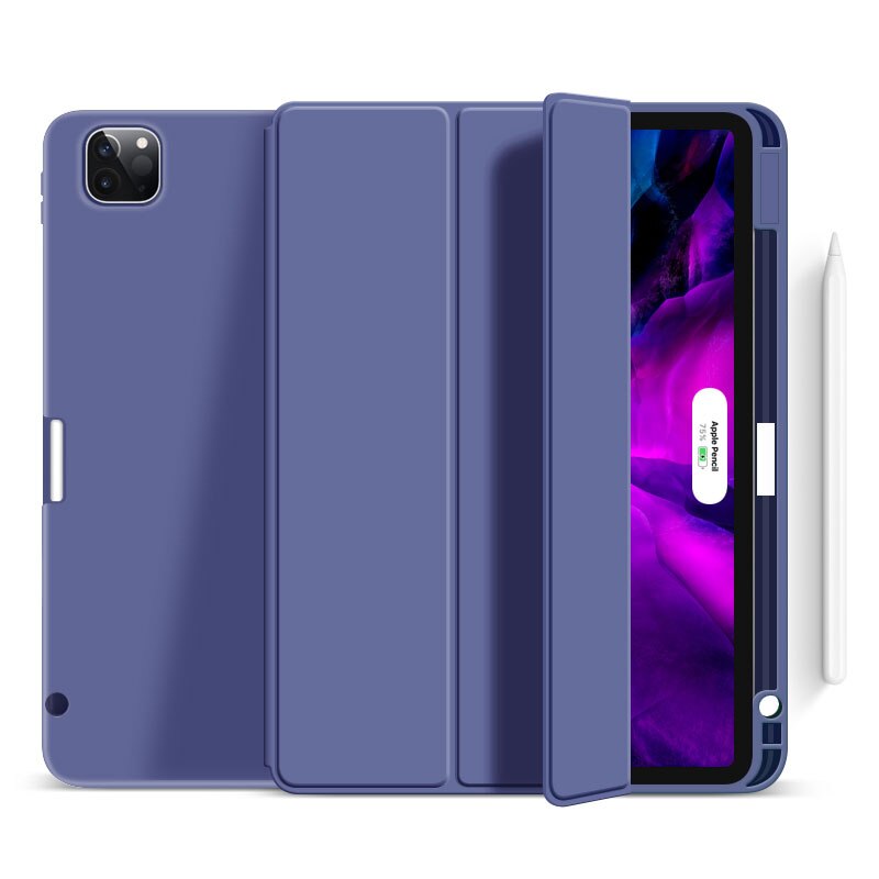 Goojodoq hoesje voor ipad pro 11 & , ultradunne pu leren smart cover zachte funda voor ipad pro 11 inch 2nd generatie hoesje: Lavendel / Ipad pro 11