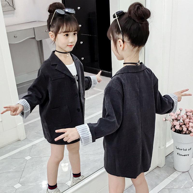 Teenage Girls Formal Wedding Party Autumn Girls Solid Color Skirt Suit Blazer School Two-Piece Suit Sets Children's Clothes