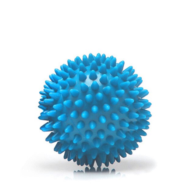 PVC Spiky Massage Ball Trigger Point Sport Fitness Hand Foot Pain Relief Plantar Fasciitis Reliever 7.5 9cm: Blue