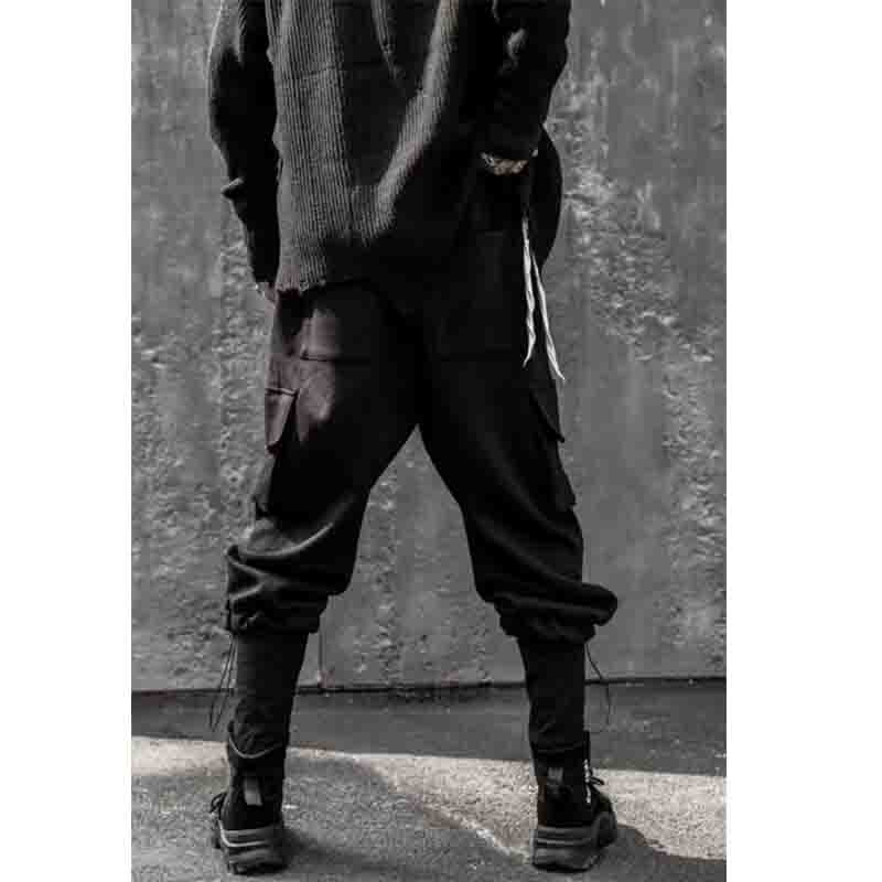 Afslappet dag arbejdstøj leggings mærke efterår vinter hip hop personlighed mørk løs stil funktion alsidig